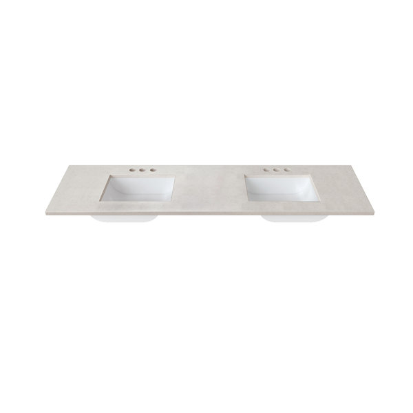 MagickWoods 67" Double Bathroom Vanity Top in Gray with Sink | Wayfair